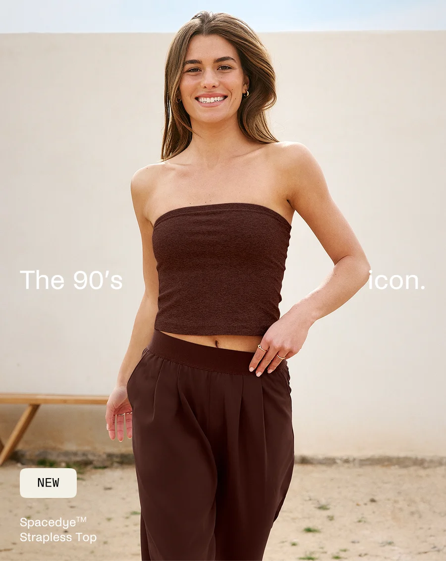 Spacedye™ Strapless Top in Iced Mocha Heather