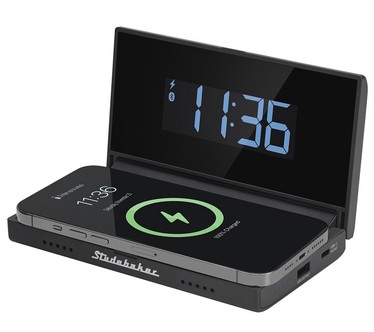 Techmate 3-in-1 Portable Bluetooth Speaker, Power Bank & Clock