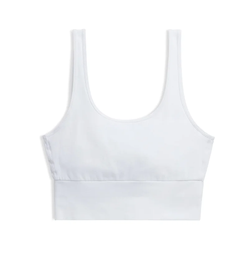 Image of Longline Scoop Bra - White