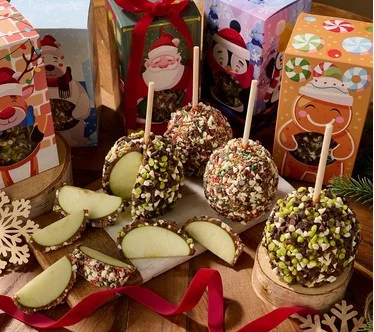 SH12/8 Mrs. Prindables (10) Large Holiday Apples with Gift Boxes