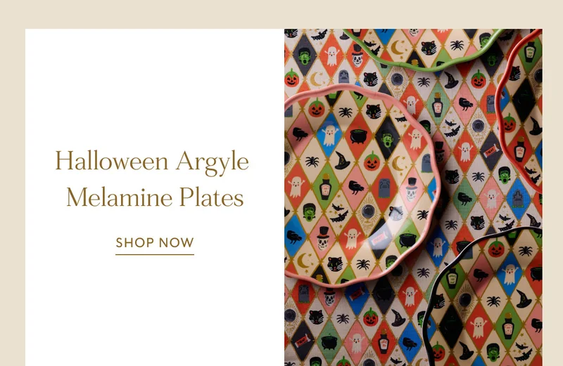 Halloween Argyle  Melamine Plates shop NOW