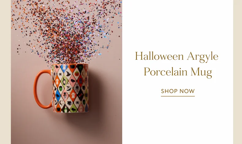 Halloween Argyle  Porcelain Mug shop NOW