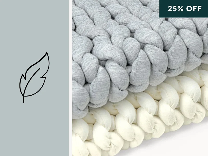 close up of weighted blankets