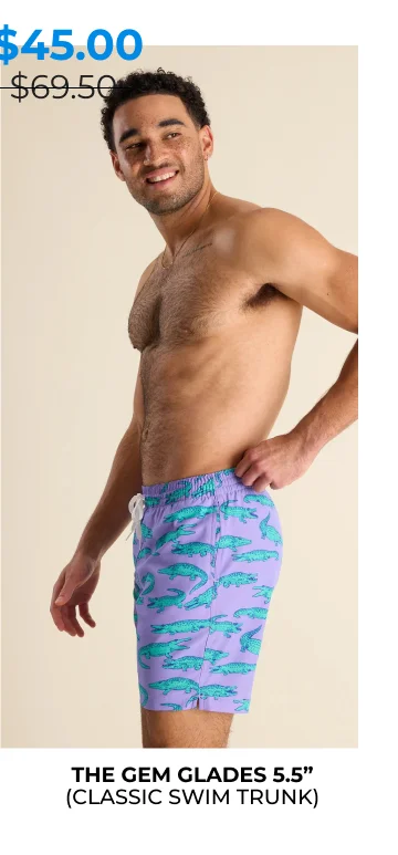 Classic Swim Trunk: The Gem Glades 5.5"
