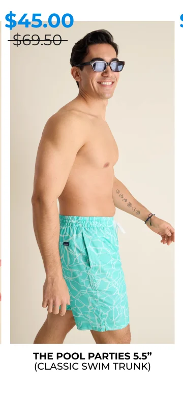 Classic Swim Trunk: The Pool Parties 5.5"