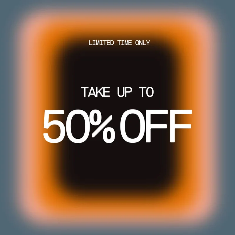 Take up to 50%. Limited time only.