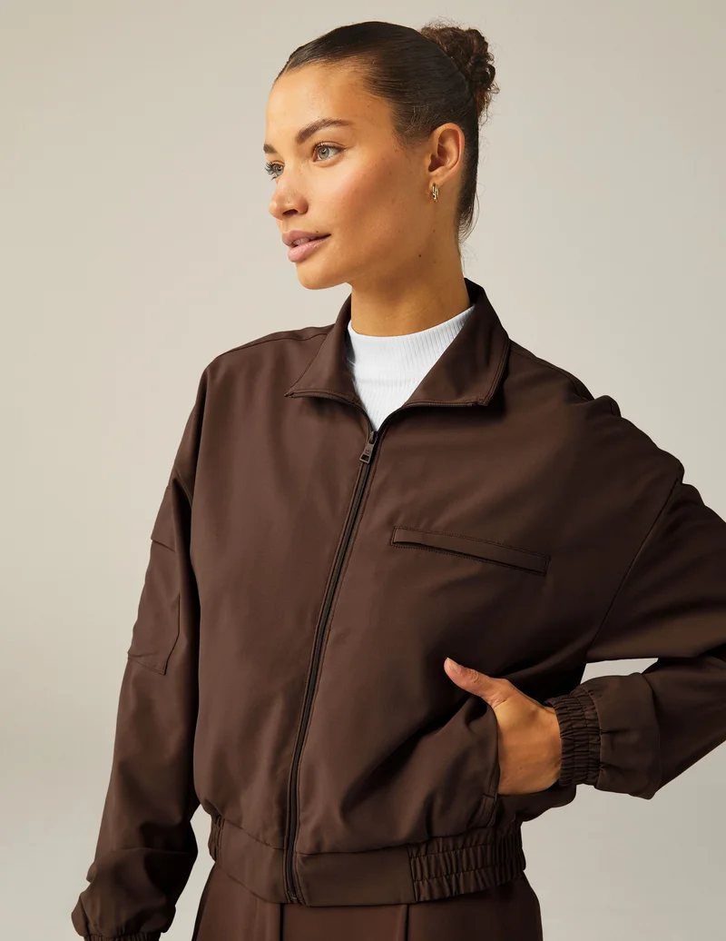 Image of Status Pocket Sleeve Cropped Jacket