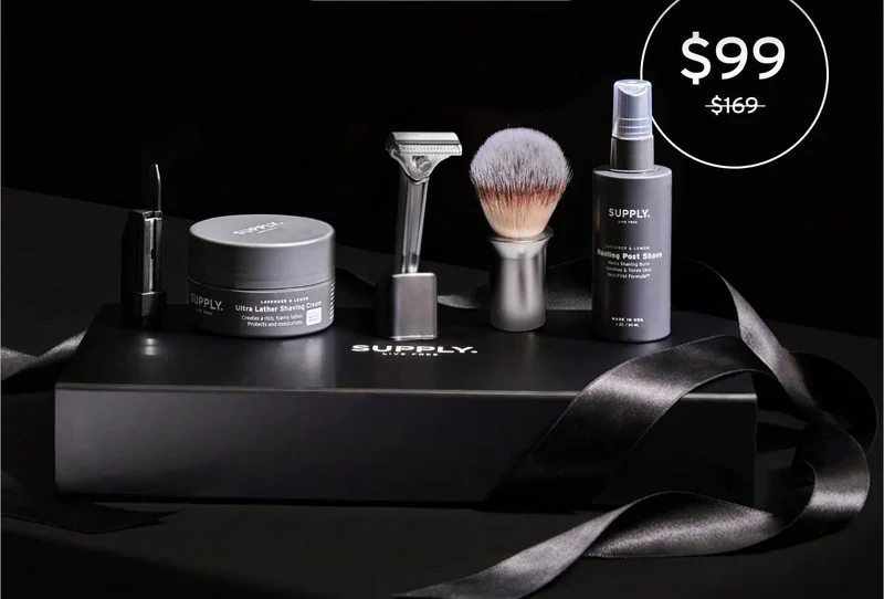 FATHER'S DAY. $169 OF GEAR FOR $99. SUPPLY® Some dads quit after one shave. Yours won't. This shave isn't for every dad. The ones who stick with it never go back. Button: Shop The Sale