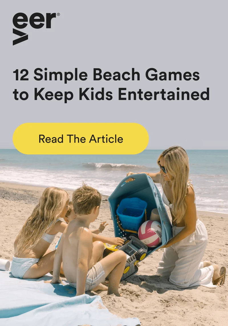 12 simple beach games to keep kids entertained - read the article