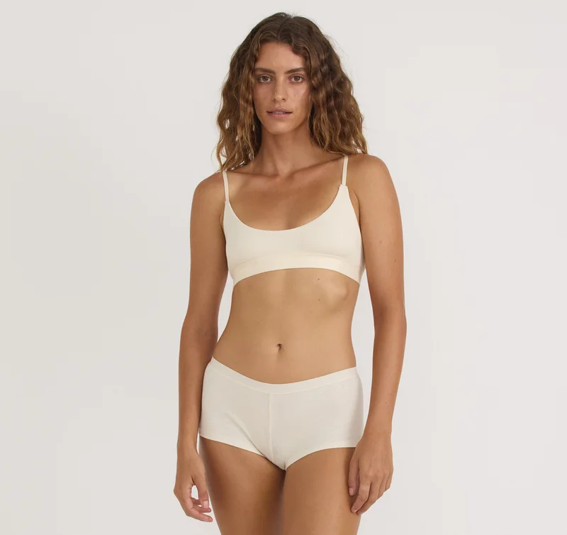 Image of Core Rib Open Back Scoop Bralette