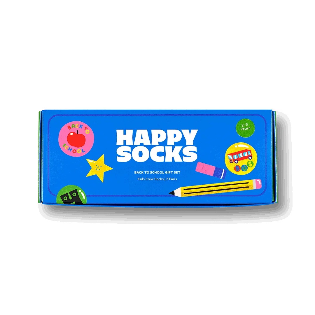 Kids 3-Pack Back To School Socks Gift Set