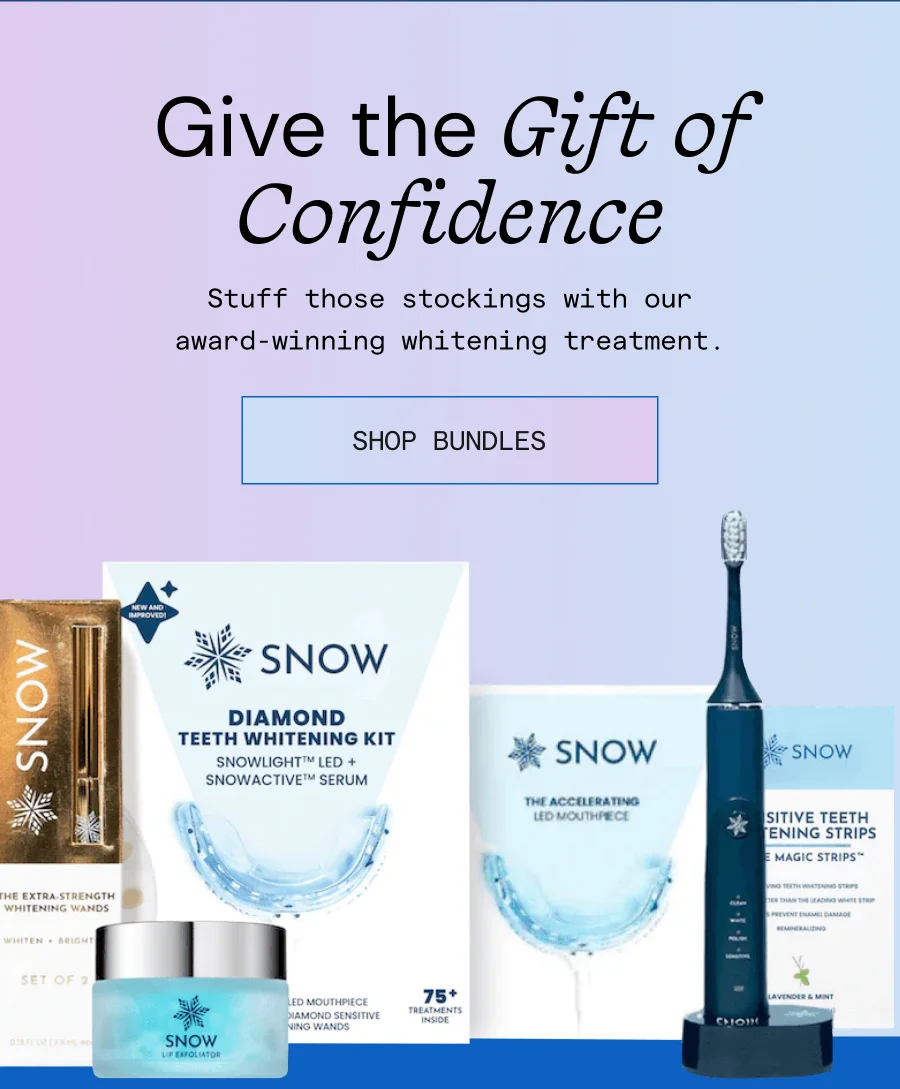 Give the gift of confidence. Stuff those stockings with our award winning whitening treatment.