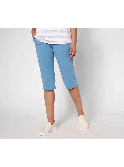Denim & Co. Petite Duo Stretch Skimmer with Pockets