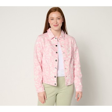 Quacker Factory Floralicious Snap Front Jacket