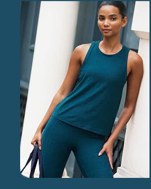 Featherweight Rebalance Tank in Blue Gem Heather