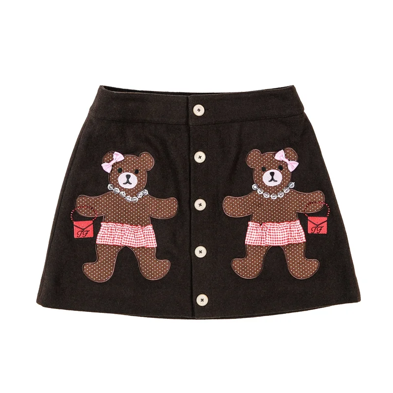 Image of Little Bear Applique Skirt
