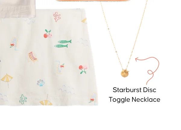STARBURST DISC TOGGLE NECKLACE