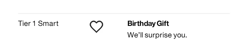 Tier 1 Smart | Birthday Gift. We'll surprise you.