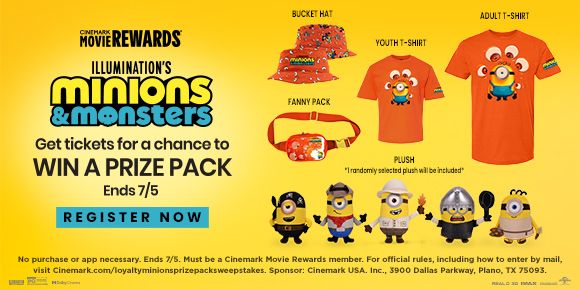 ILLUMINATION'S MINIONS & MONSTERS | Get tickets for a chance to WIN A PRIZE PACK | ends 7/5 | REGISTER NOW >