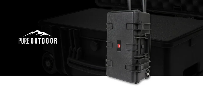 Pure Outdoor 22" X 14" X 10" Hard Case With Wheels