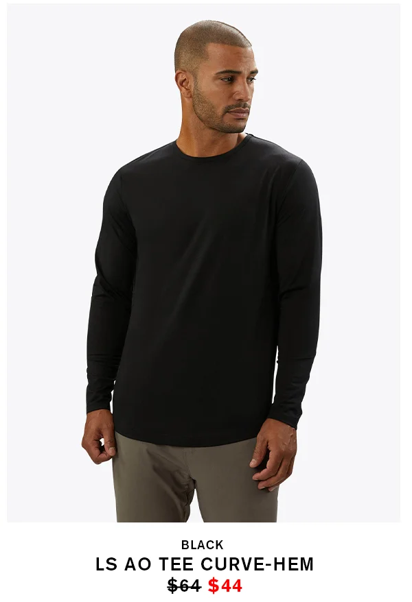 AO Long Sleeve Curve-Hem Tee