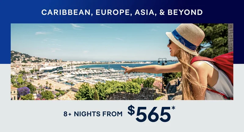 Caribbean, Europe, Asia & Beyond – 8+ Nights – Click to View Cruises & Book Now Caribbean, Europe, Asia & Beyond – 8+ Nights – Click to View Cruises & Book Now