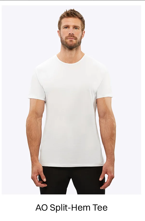 White AO Split-Hem Tee