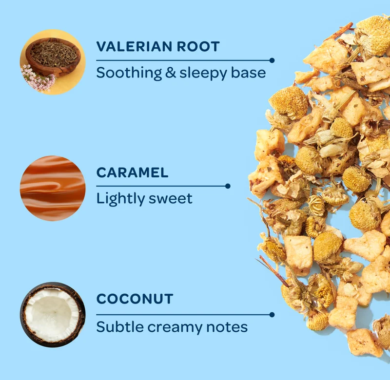 Valerian root, Caramel, Coconut