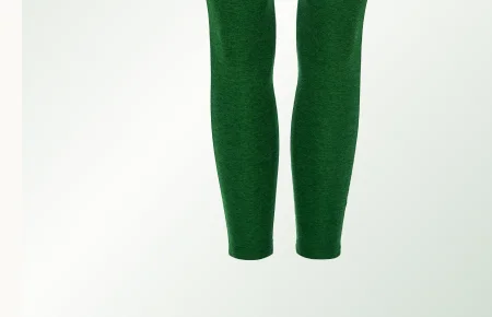 Spacedye Trophy High Waisted Midi Legging in Summer Thyme Green/Cloud White