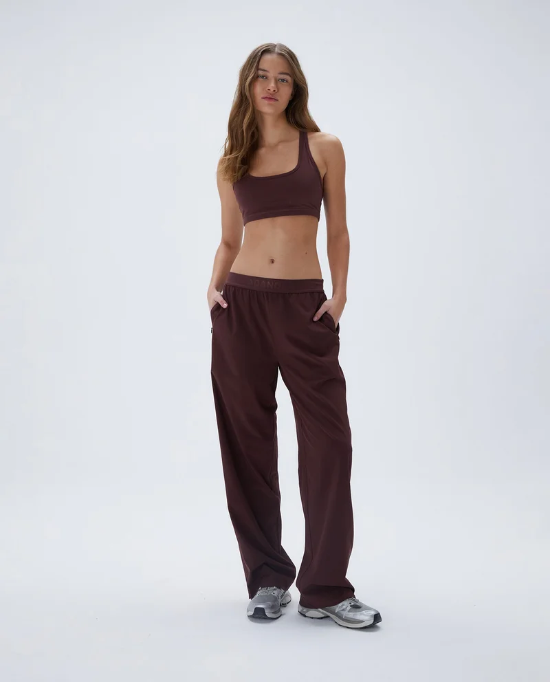 Image of Branded Waistband Pant - Burgundy