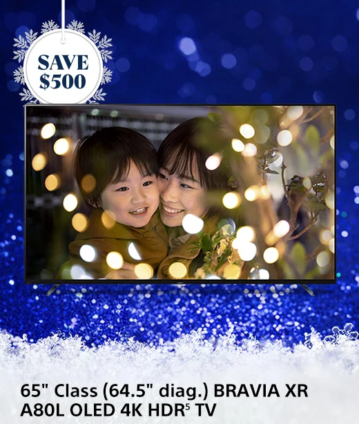 Save $500: 65" Class (64.5" diag.) BRAVIA XR A80L OLED 4K HDR(5) TV
