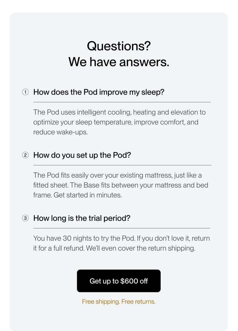 Questions? We have answers.