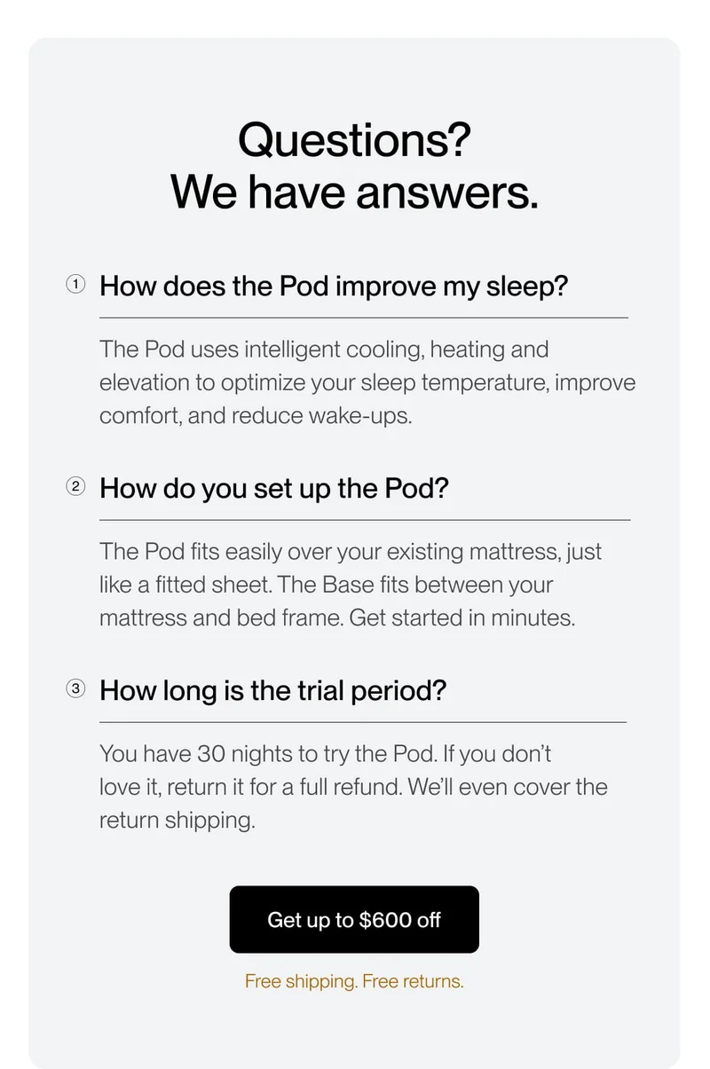 Questions? We have answers.