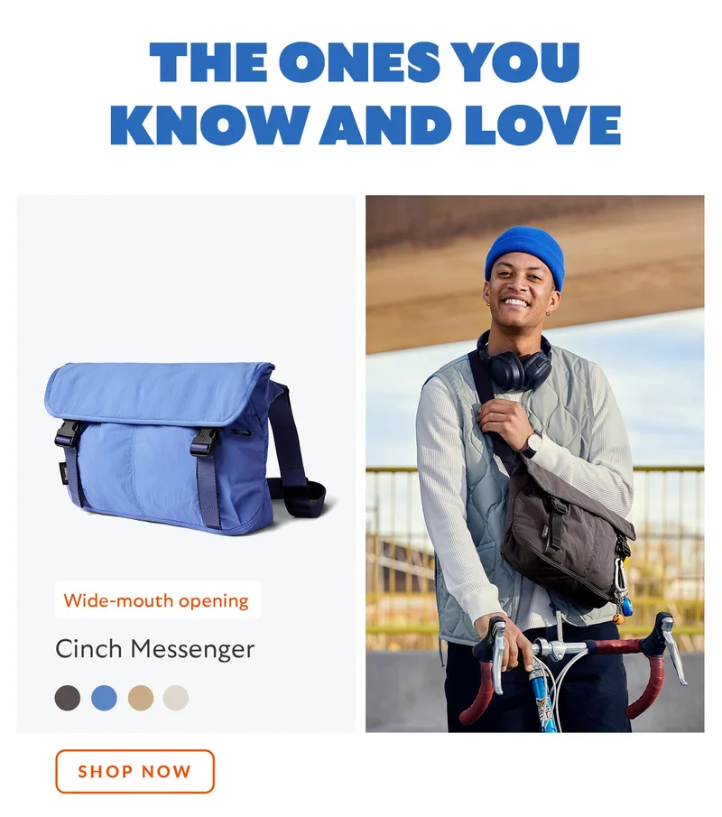 The ones you know and love. Cinch Messenger
