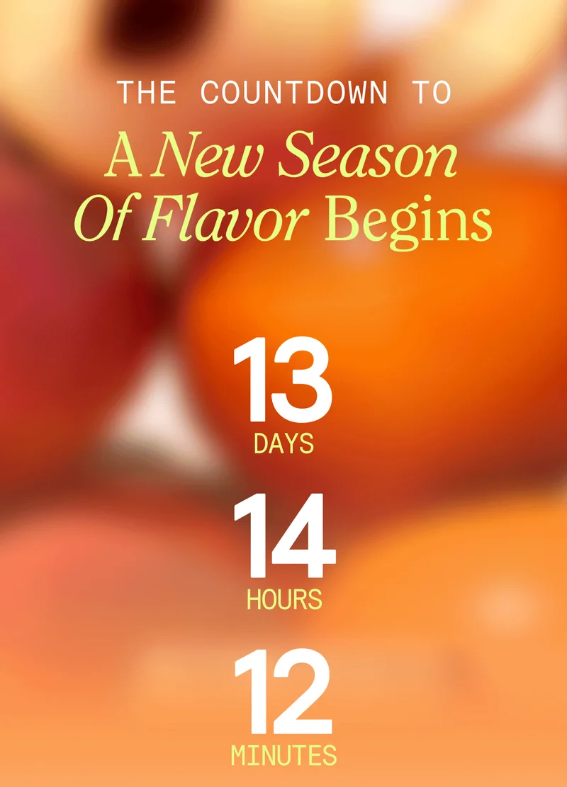 The countdown to a new season of flavor begins