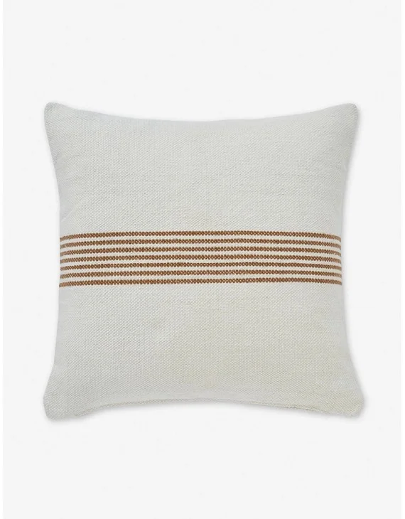 Katya Indoor / Outdoor Pillow - Rust Stripe / Square