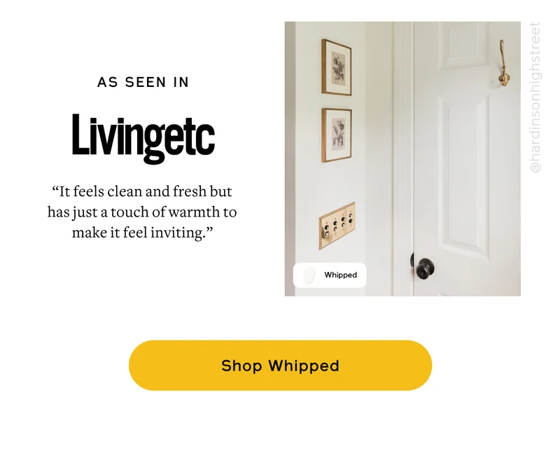 AS SEEN IN Livingetc. "It feels clean and fresh but has just a touch of warmth to make it feel inviting." Shop Whipped