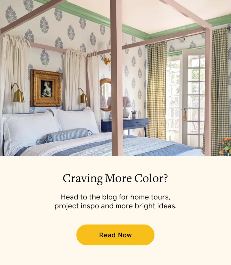 Craving More Color? Head to the blog for home tours, project inspo and more bright ideas.