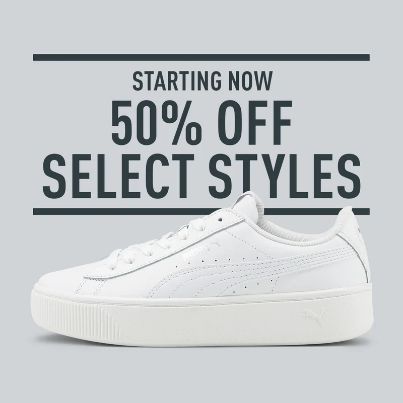 STARTING NOW | 50% OFF SELECT STYLES