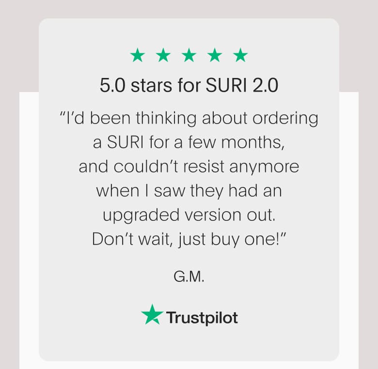 5.0 stars for SURI 2.0