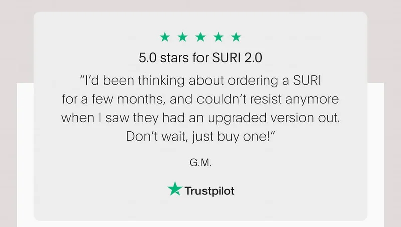 5.0 stars for SURI 2.0