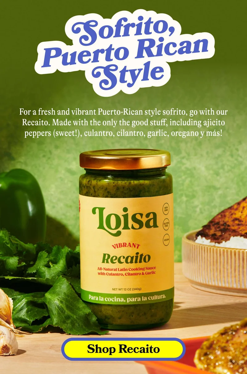 Sofrito, Puerto Rican Style For a fresh and vibrant Puerto-Rican style sofrito, go with our Recaito. Made with the only the good stuff, including ajicito peppers (sweet!), culantro, cilantro, garlic, oregano y más! SHOP RECAITO. Try it in...