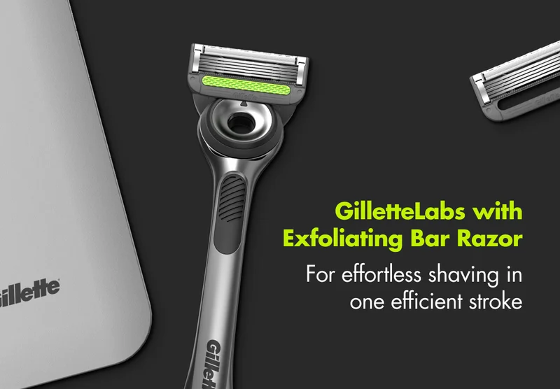 GilletteLabs with Exfoliating Bar Razor - For effortless shaving in one efficient stroke.