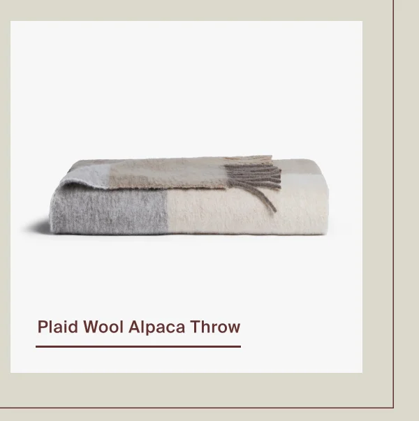 Save on Plaid Wool Alpaca Throw