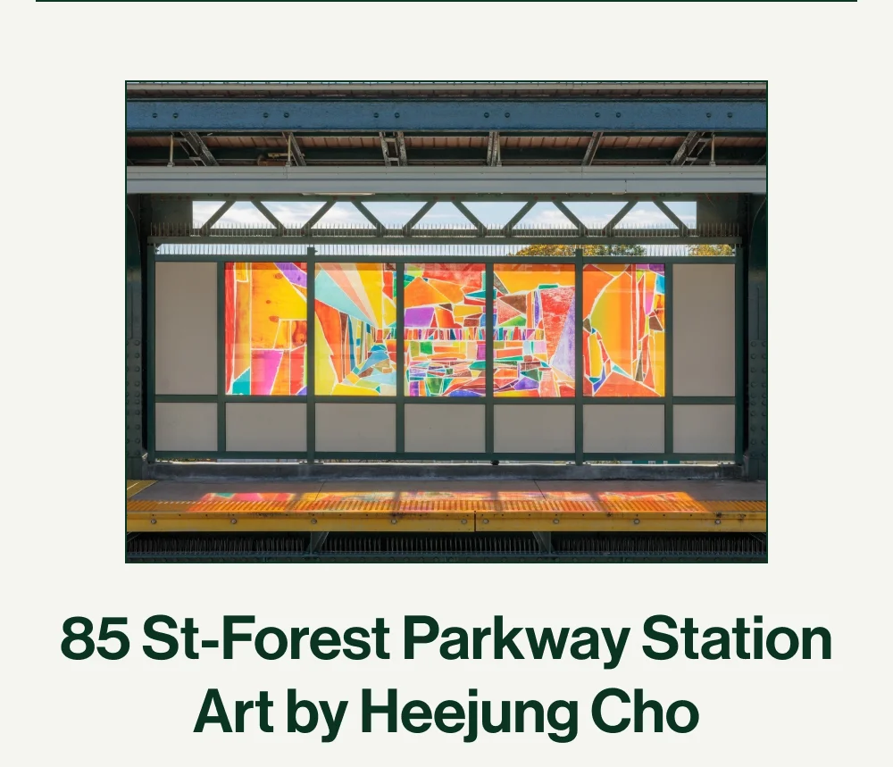 85 St-Forest Parkway Station Art by Heejung Cho