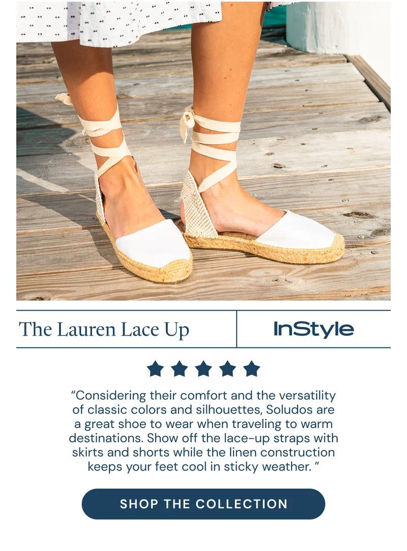 The Lauren Lace Up Espadrille