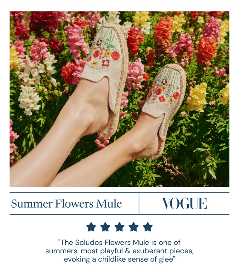 The Smoking Mule Espadrille - Summer Flowers