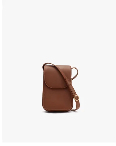 Concertina Phone Bag Dark Chestnut