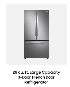 28 cu. ft. Large Capacity 3-Door French Door Refrigerator