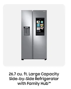 26.7 cu. ft. Large Capacity Side-by-Side Refrigerator with Family Hub™